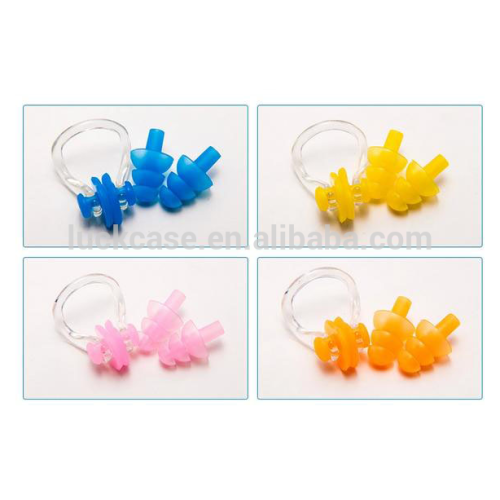 High Quality Waterproof Comfortable Silicone Swimming Earplugs and Nose Clip Prevent Water Protection